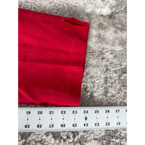 Larry Levine Sport Size 12 Cropped Linen Blend Flat Front Pants Red Zip - Picture 8 of 13